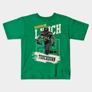 marshawn lynch touchdown Kids T-Shirt